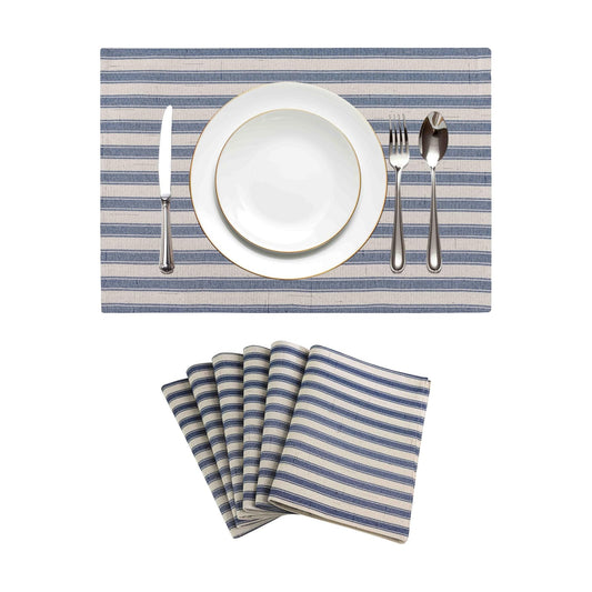 Home Brilliant Placemats Set of 6 Heat Resistant Dining Table Place Mats for Kitchen Table Farmhouse Rustic, 13 x 19