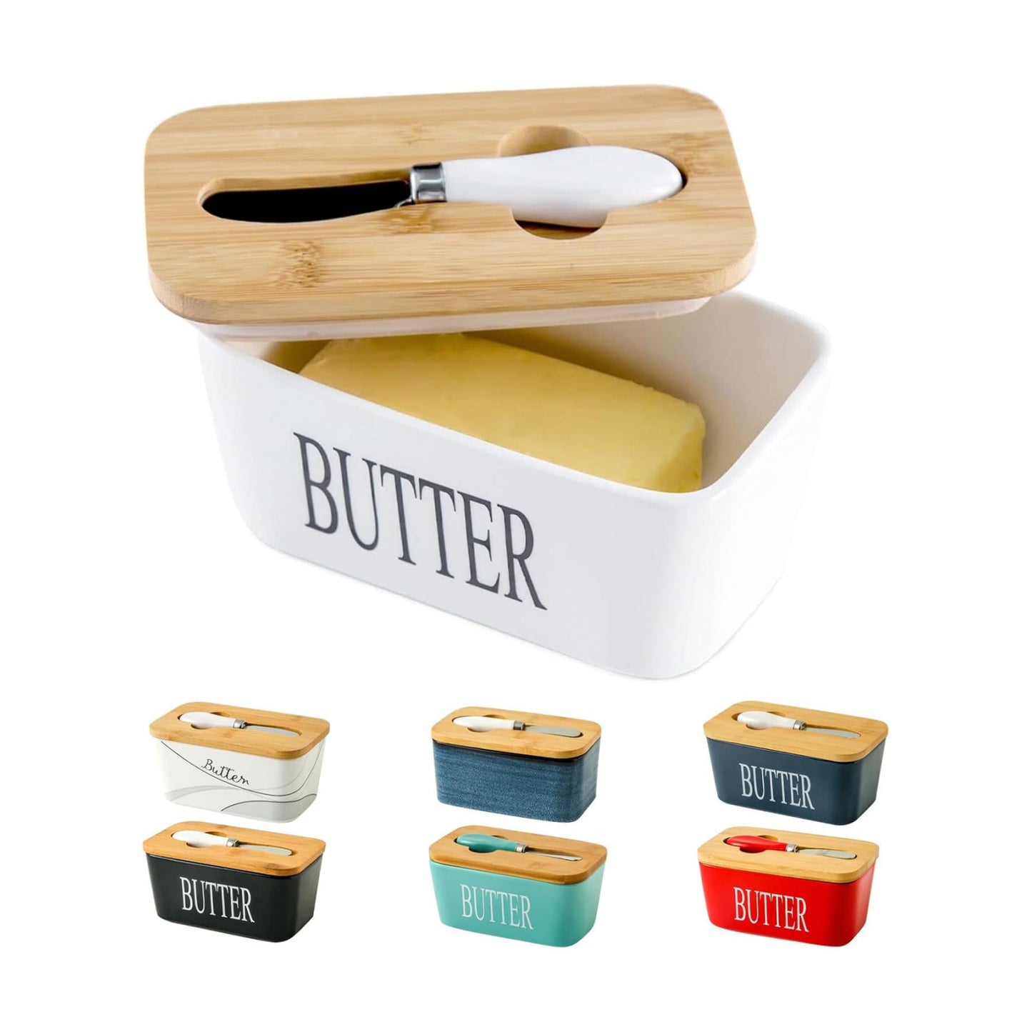 Airtight Cover and Knife for Countertop / White