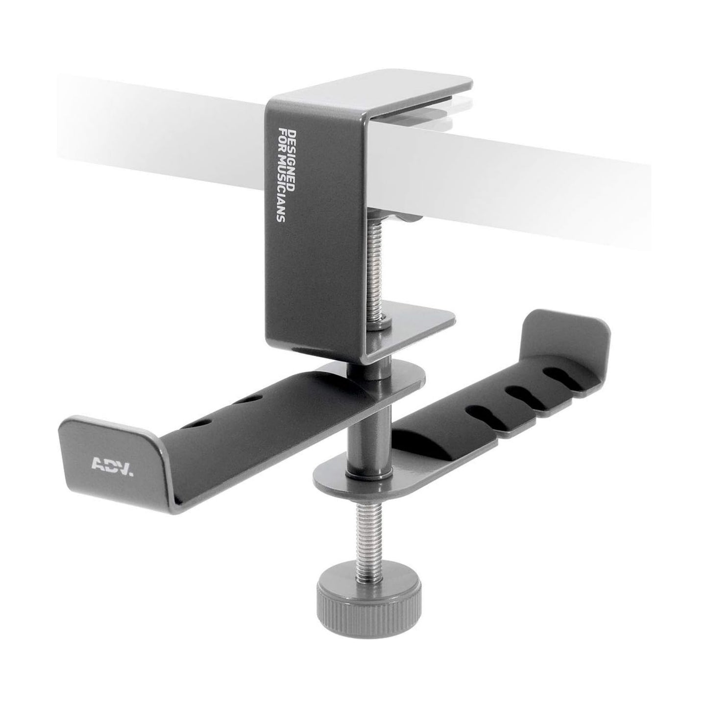 ADV. Dual Suspension Headphone Stand – Floating Headset Stand with 360° Rotating Arm, Adjustable Clamp for Desk/Table