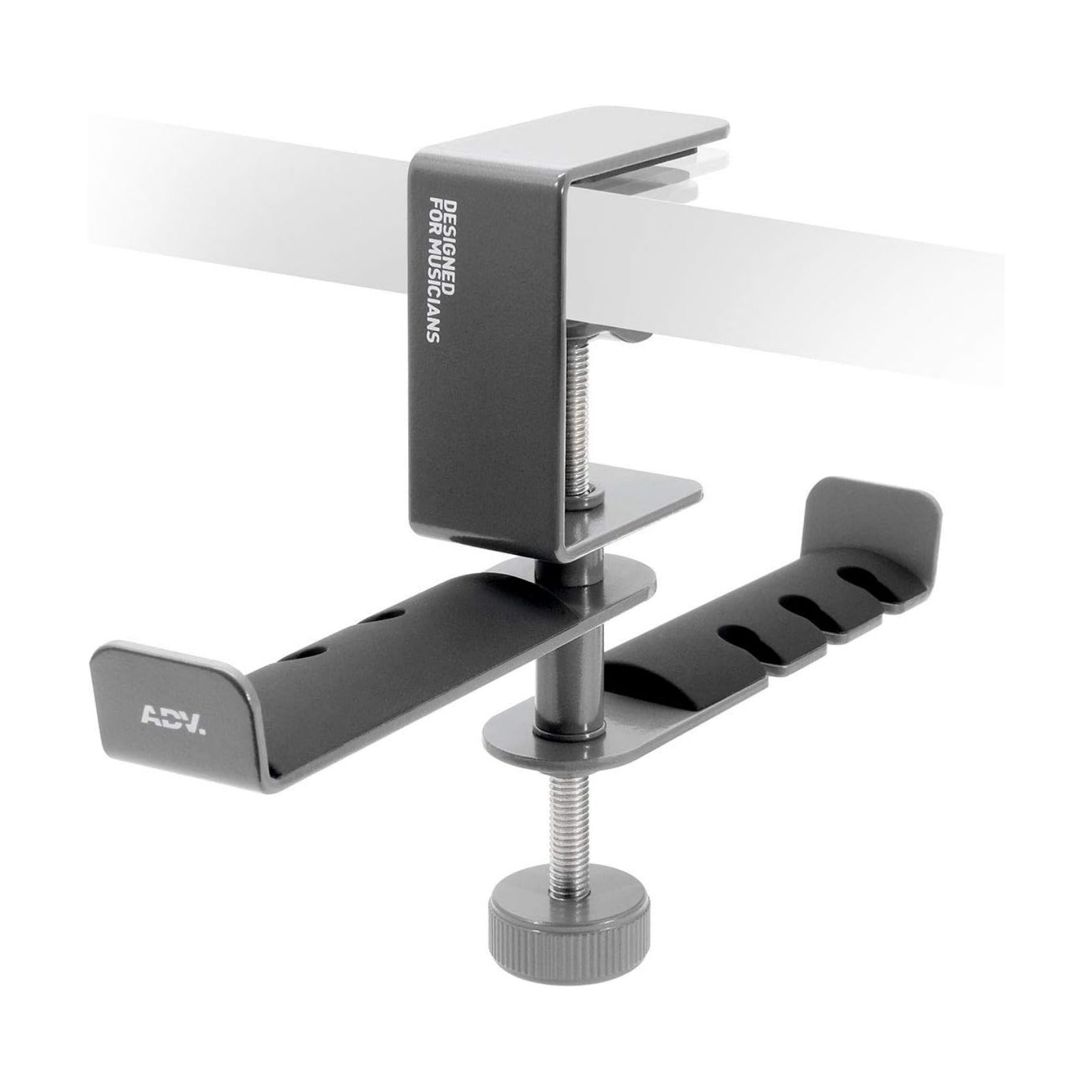 ADV. Dual Suspension Headphone Stand – Floating Headset Stand with 360° Rotating Arm, Adjustable Clamp for Desk/Table