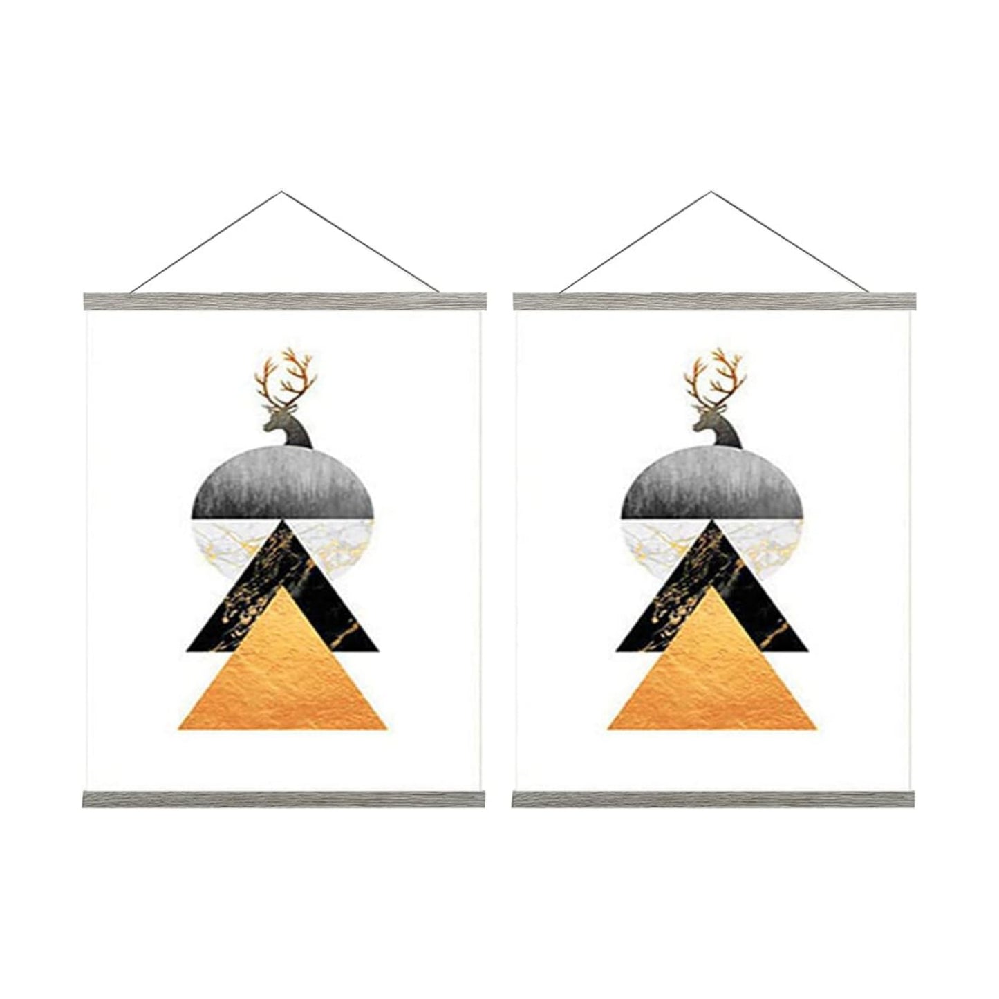 Artmag Magnetic Poster Hanger Frame,20x30 20x28 20x26 Wooden Magnet Canvas Artwork Print Light Wood Dowel Poster