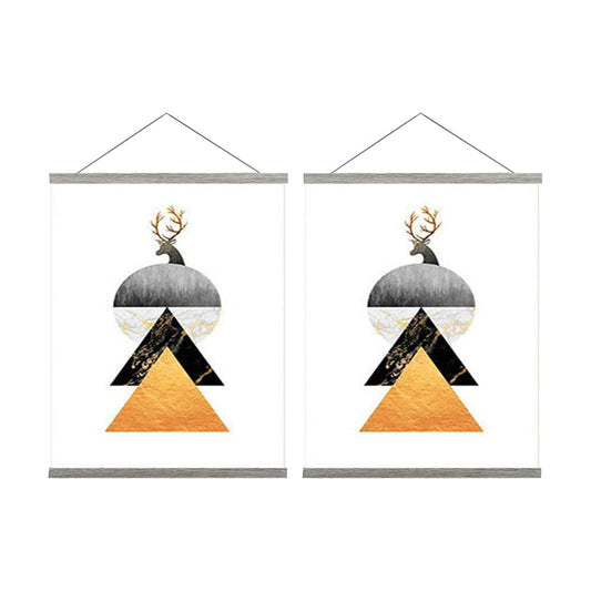 Artmag Magnetic Poster Hanger Frame,20x30 20x28 20x26 Wooden Magnet Canvas Artwork Print Light Wood Dowel Poster