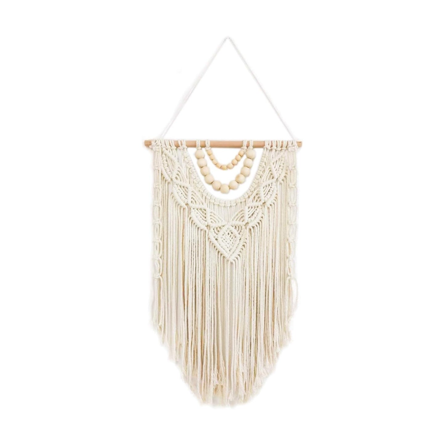 Macrame Wall Hanging Boho Macrame Tapestry Woven Home Decor Wall Pediment / 27.6"L x 15.7"W