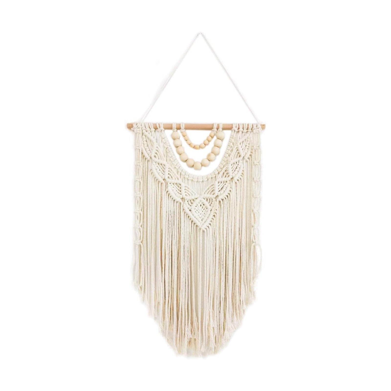Macrame Wall Hanging Boho Macrame Tapestry Woven Home Decor Wall Pediment / 27.6"L x 15.7"W