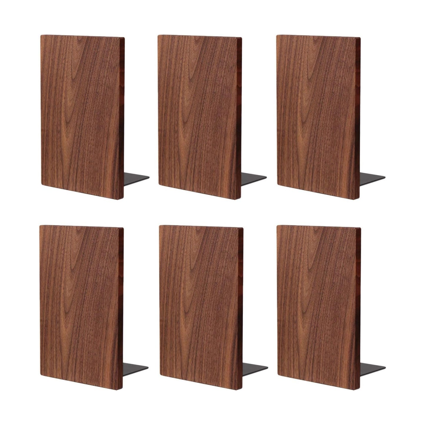 Non-Skid Bookends / 3 Pairs