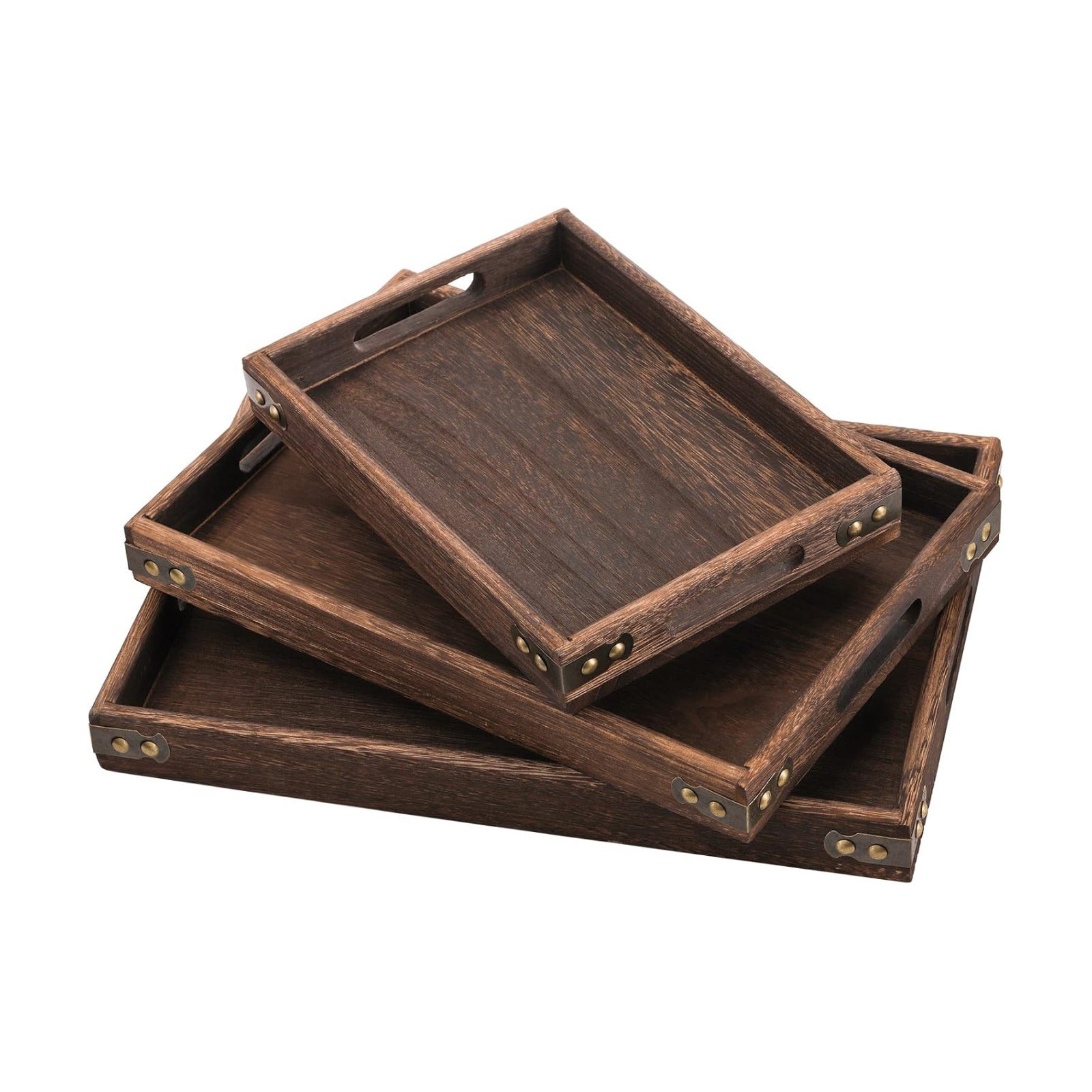 Wood Serving Tray / Set of 3