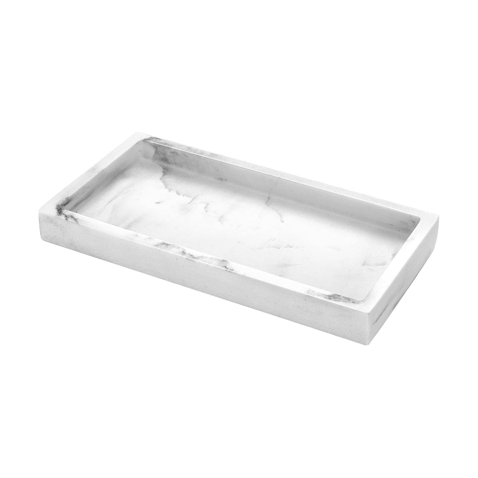 Bathroom Vanity Tray / Gravel White / Mini / 8 x 4