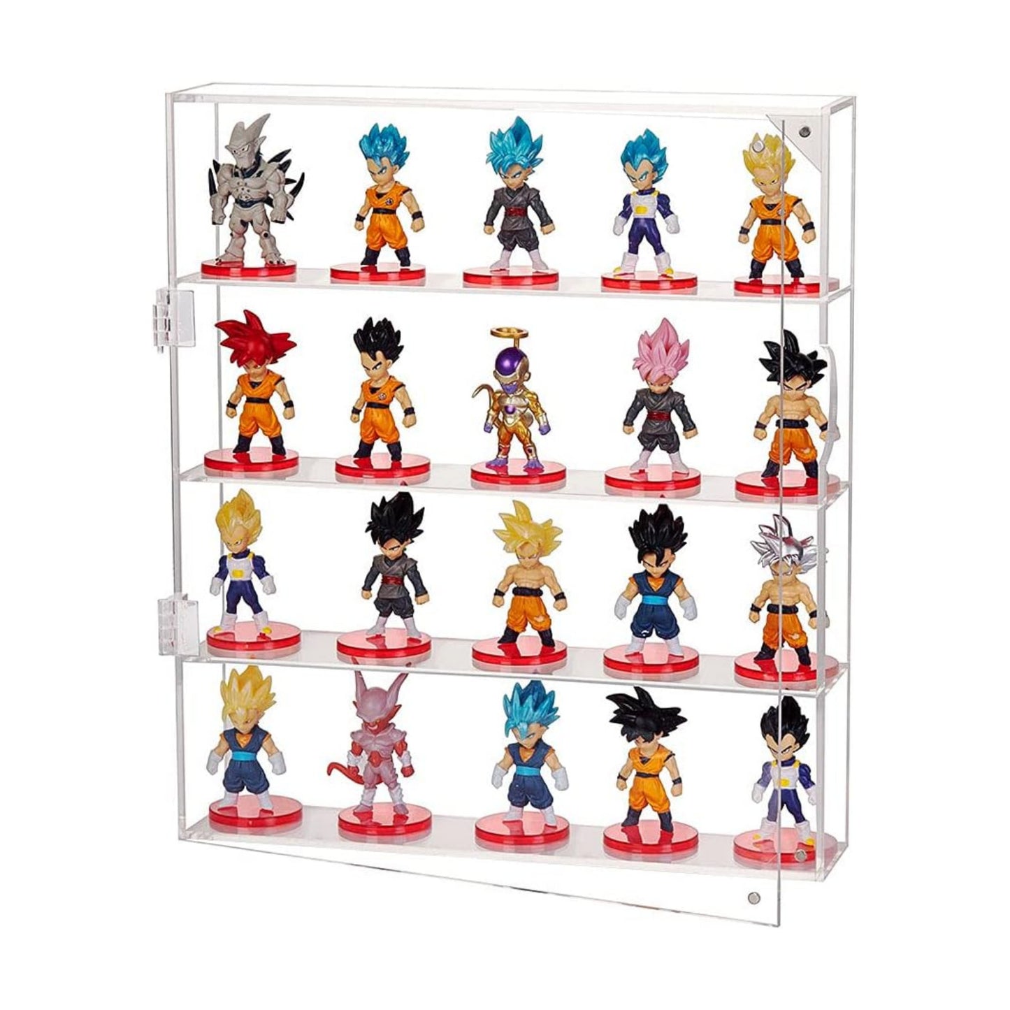 AITEE 4 Tiers Acrylic Display Case for Mini Funko Pop on Wall or Desktop | 11.77"Lx2.5"Wx13.38"H, acrylic, dustproof