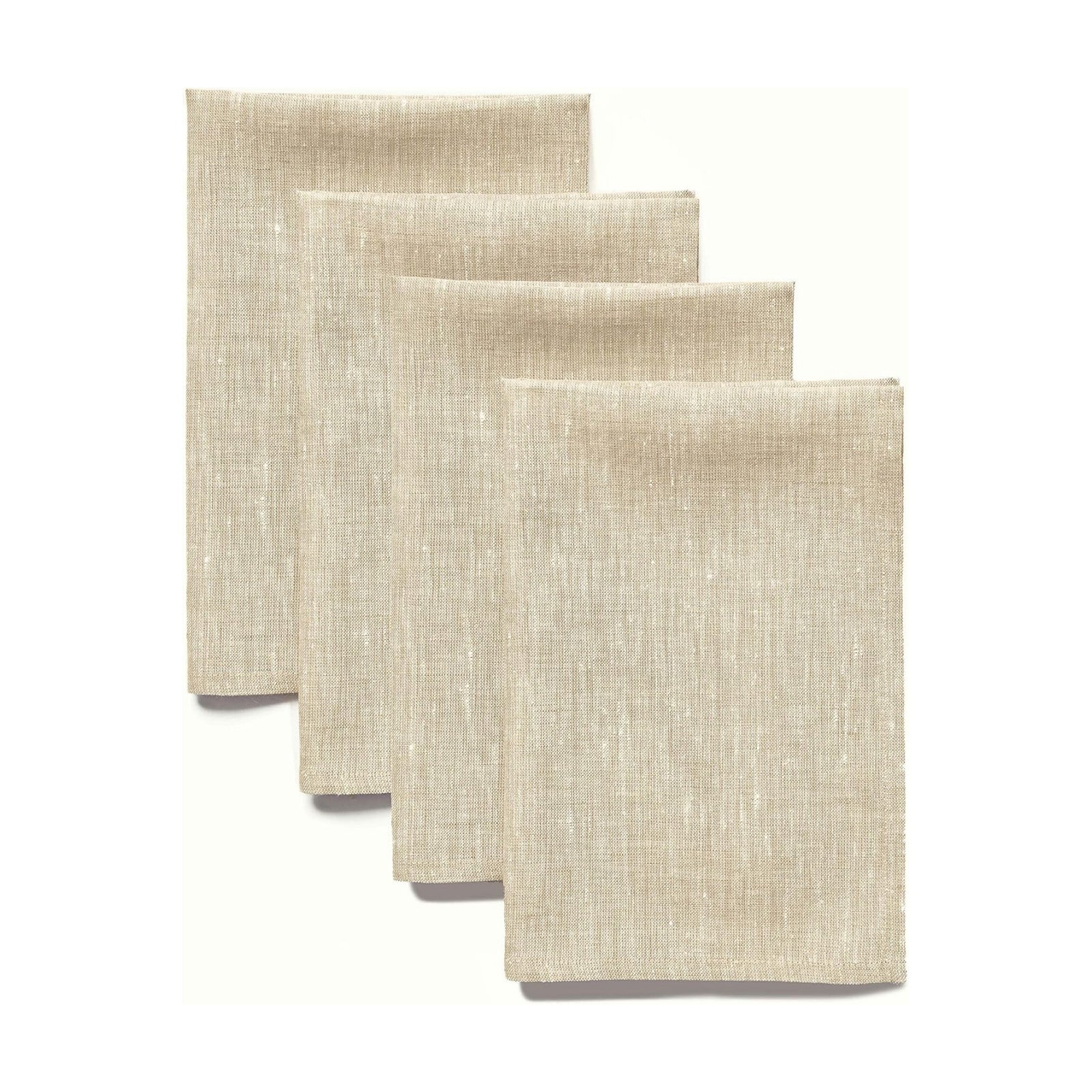 Solino Home 100% Linen Napkins Beige Textured, Athena 20 x 20 in, Set of 4 | Cloth Napkins for everyday meals, hosting