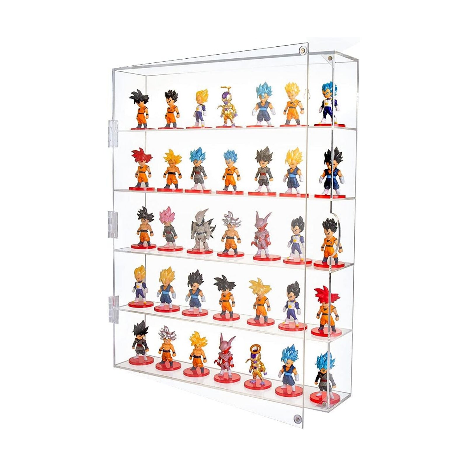 AITEE 5 Tiers Acrylic Display Case for Mini Funko Pop on Wall or Desktop | 15.7"Lx3.4"Wx20"H, dustproof, 5 tiers, wall