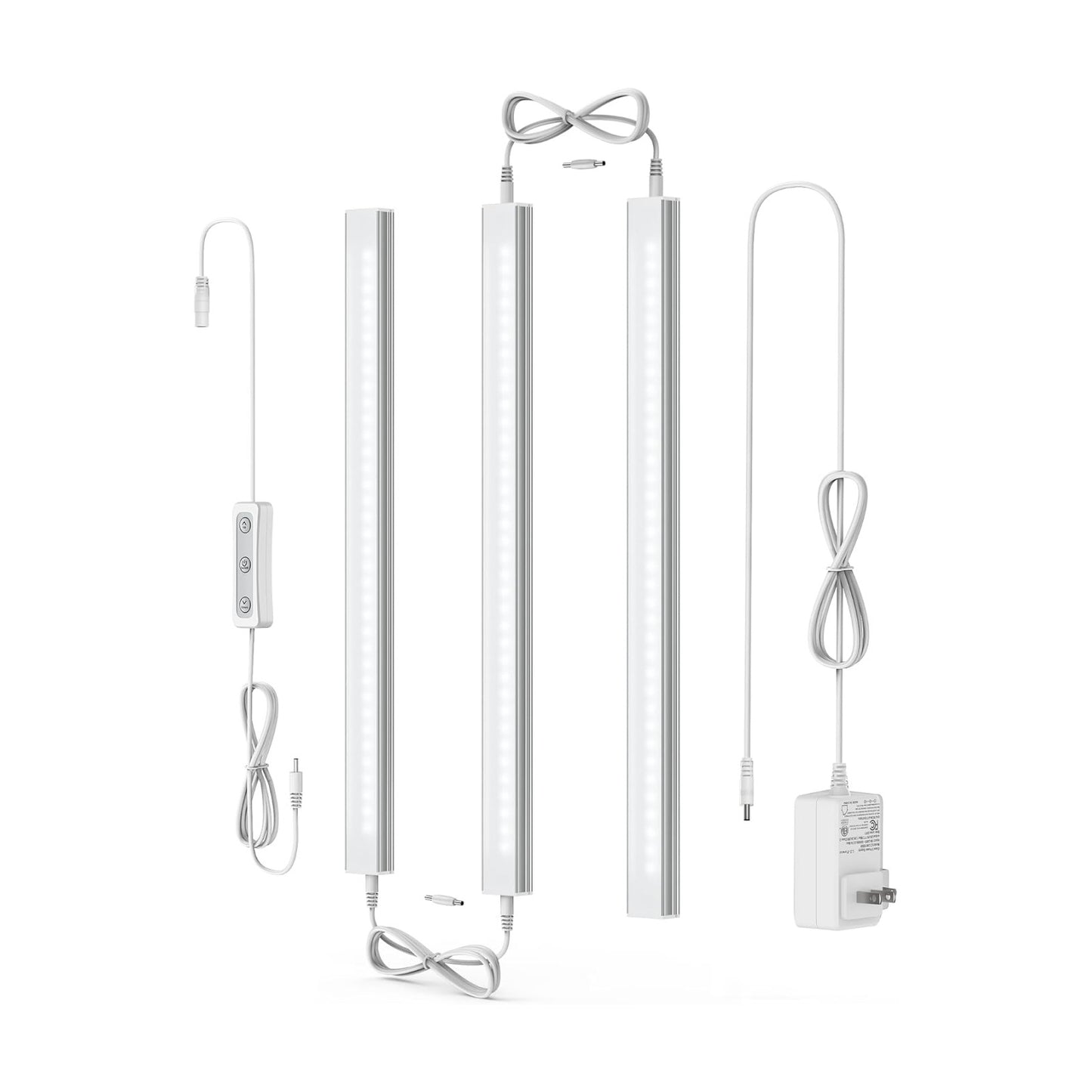 ASOKO Under Cabinet Lighting, 5000K Daylight, for Kitchen, Closet, 3-Pack