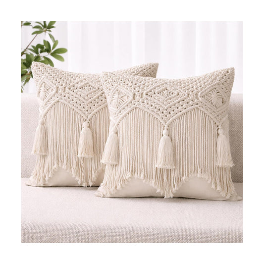 Boho Throw Pillow Covers / 18 x 18 / Set of 2