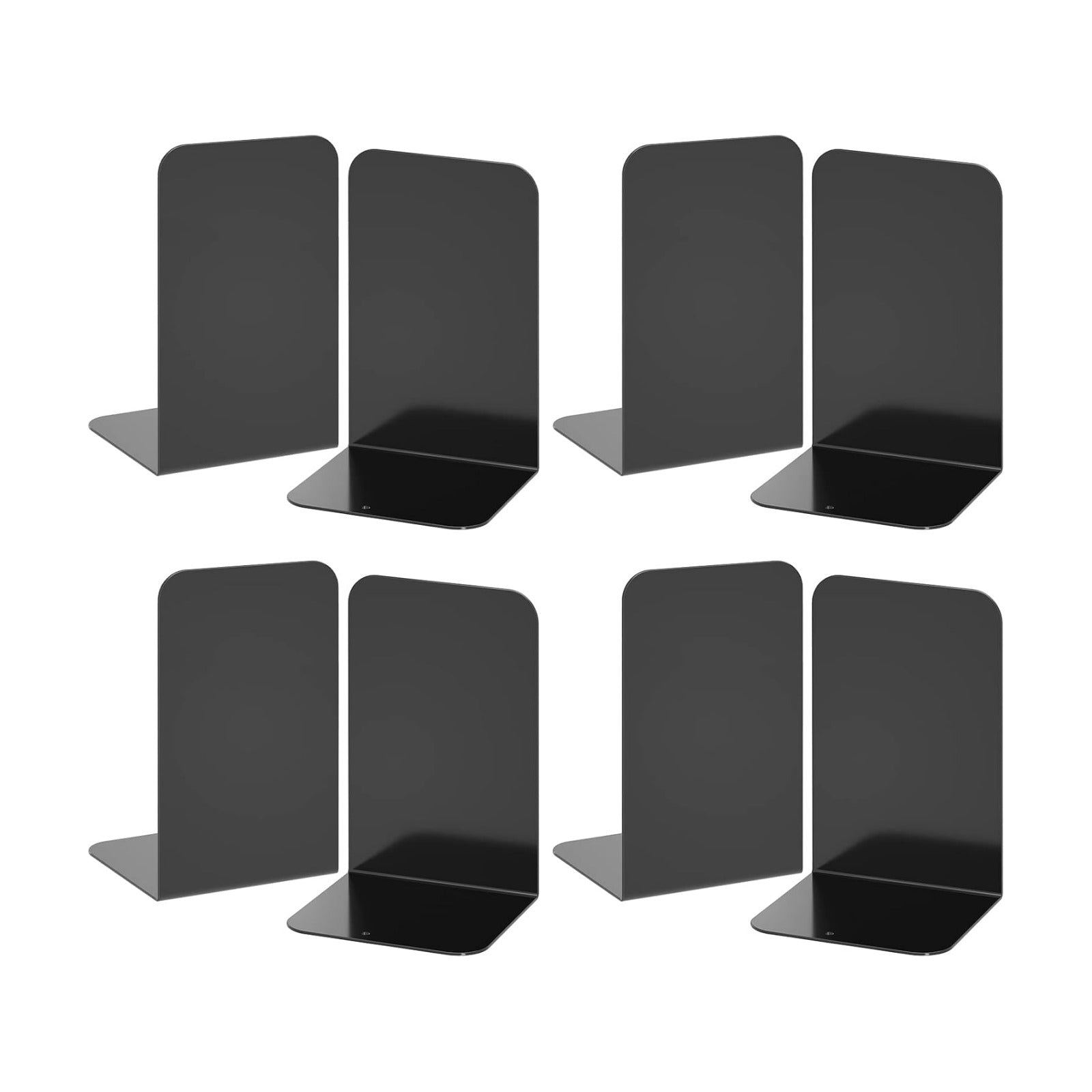 Black Metal Book Ends / Black Bookends / Set of 8