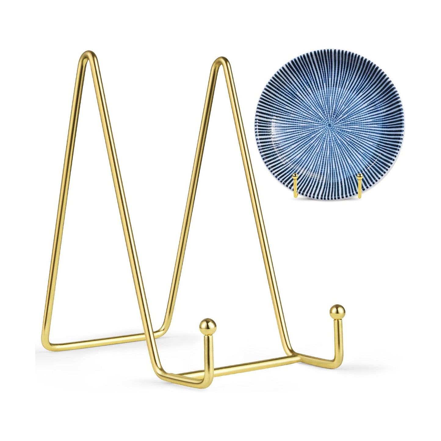 Metal Square Wire Easel Stand / Gold / 6 Inch / Set of 2