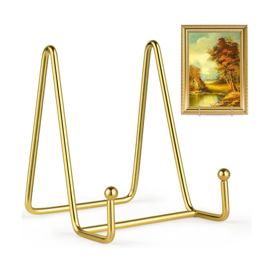 Metal Square Wire Easel Stand / Gold / 4 Inch / Set of 2