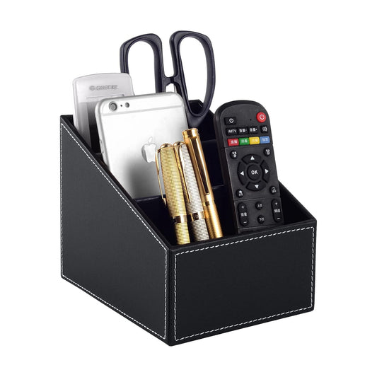 Fashionable PU Leather TV Remote Control Holder / Black