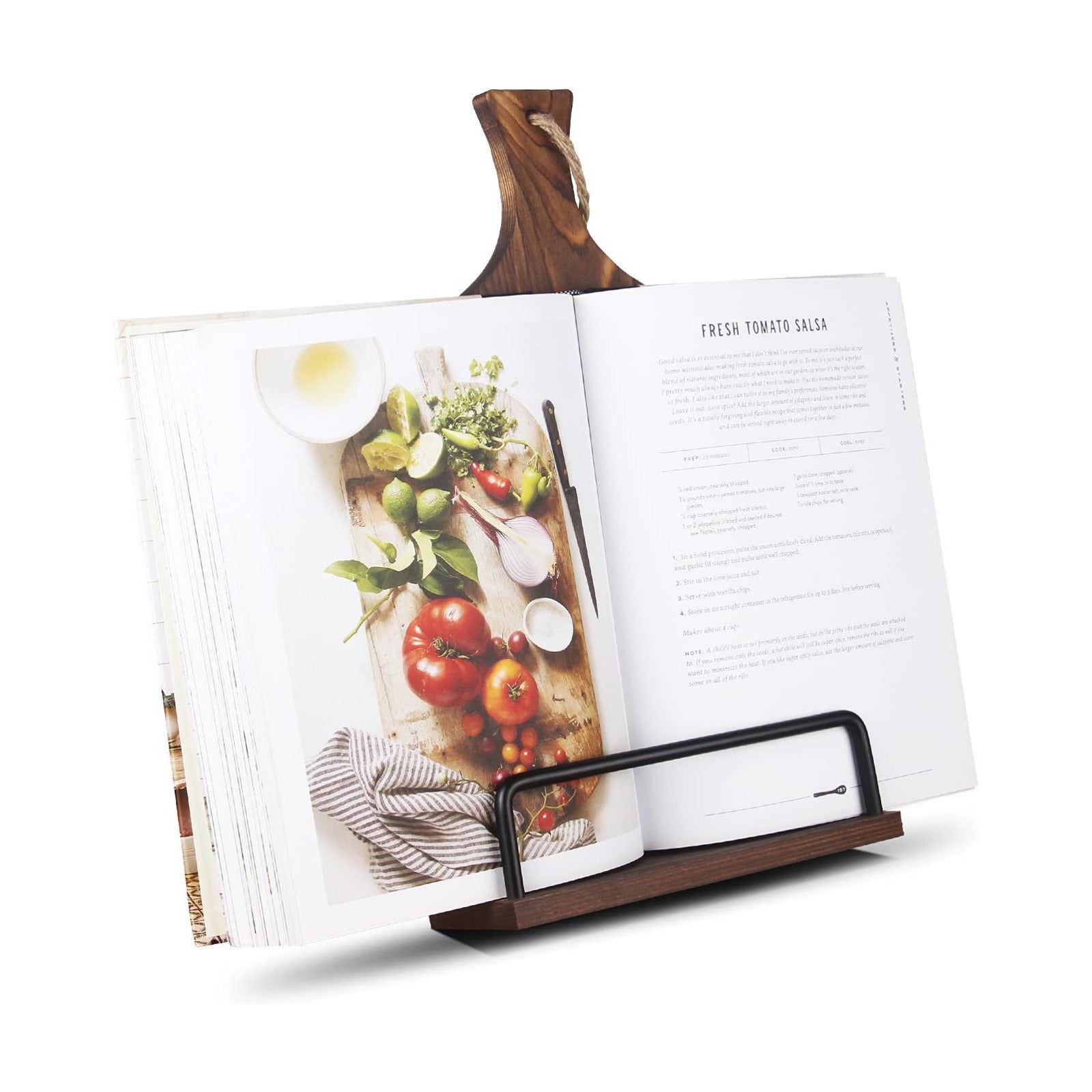 Cookbook Stand for Kitchen Counter Wood Adjustable Recipe Book Holder Stand iPad Rustic Holder Thanksgiving Day