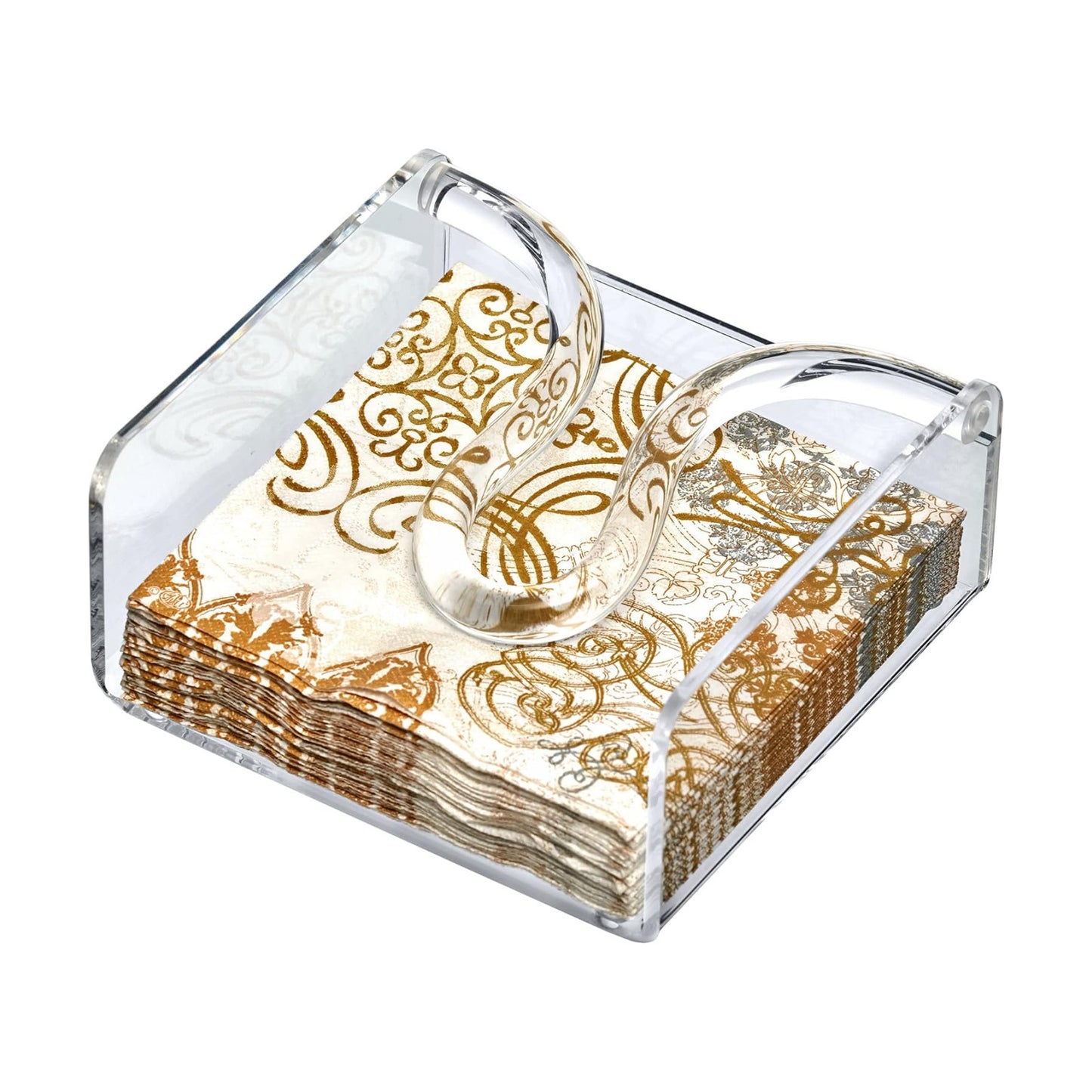 Acrylic Napkin Holder / Cocktail / Clear / 5.0 x 5.0