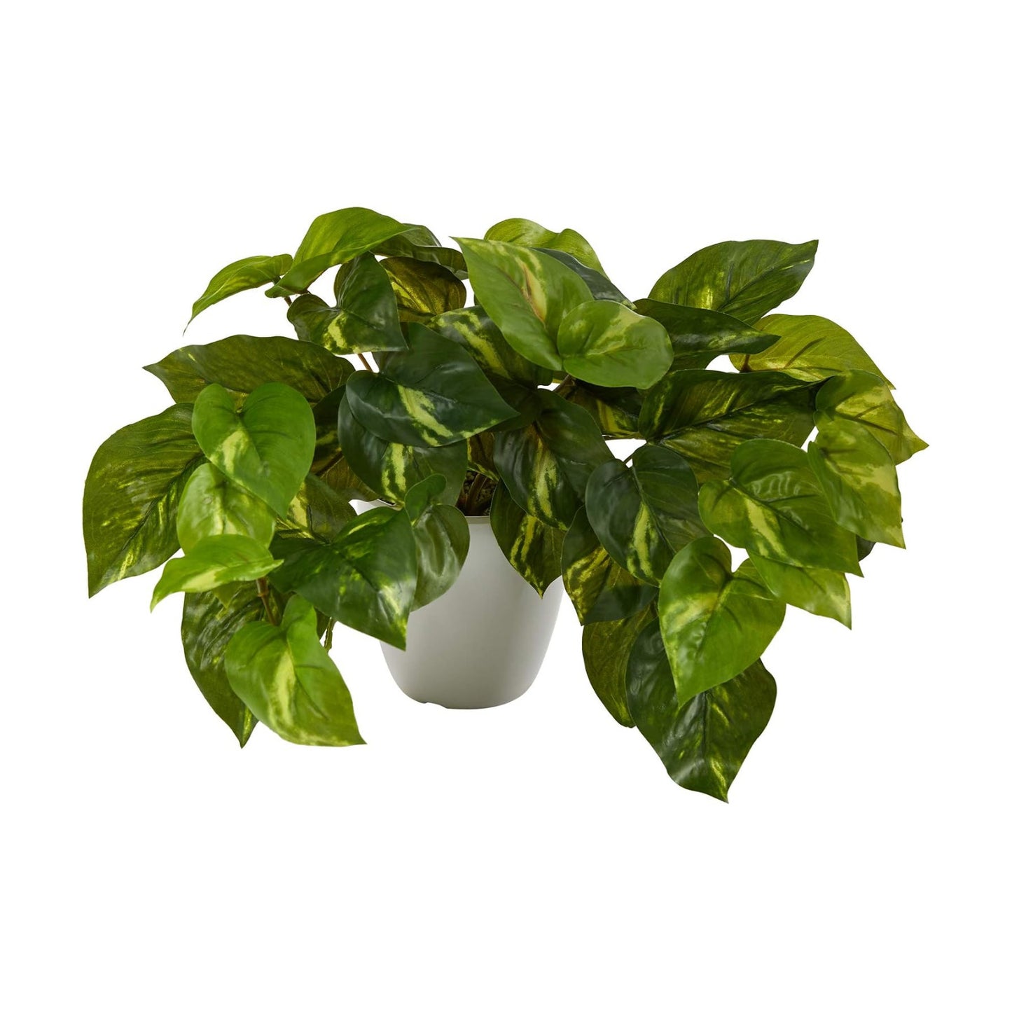 . Pothos Artificial Plant in Planter / 1 Count / White / 9 Inch