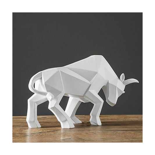 Polyresin Figurine Home Decor / White Bull