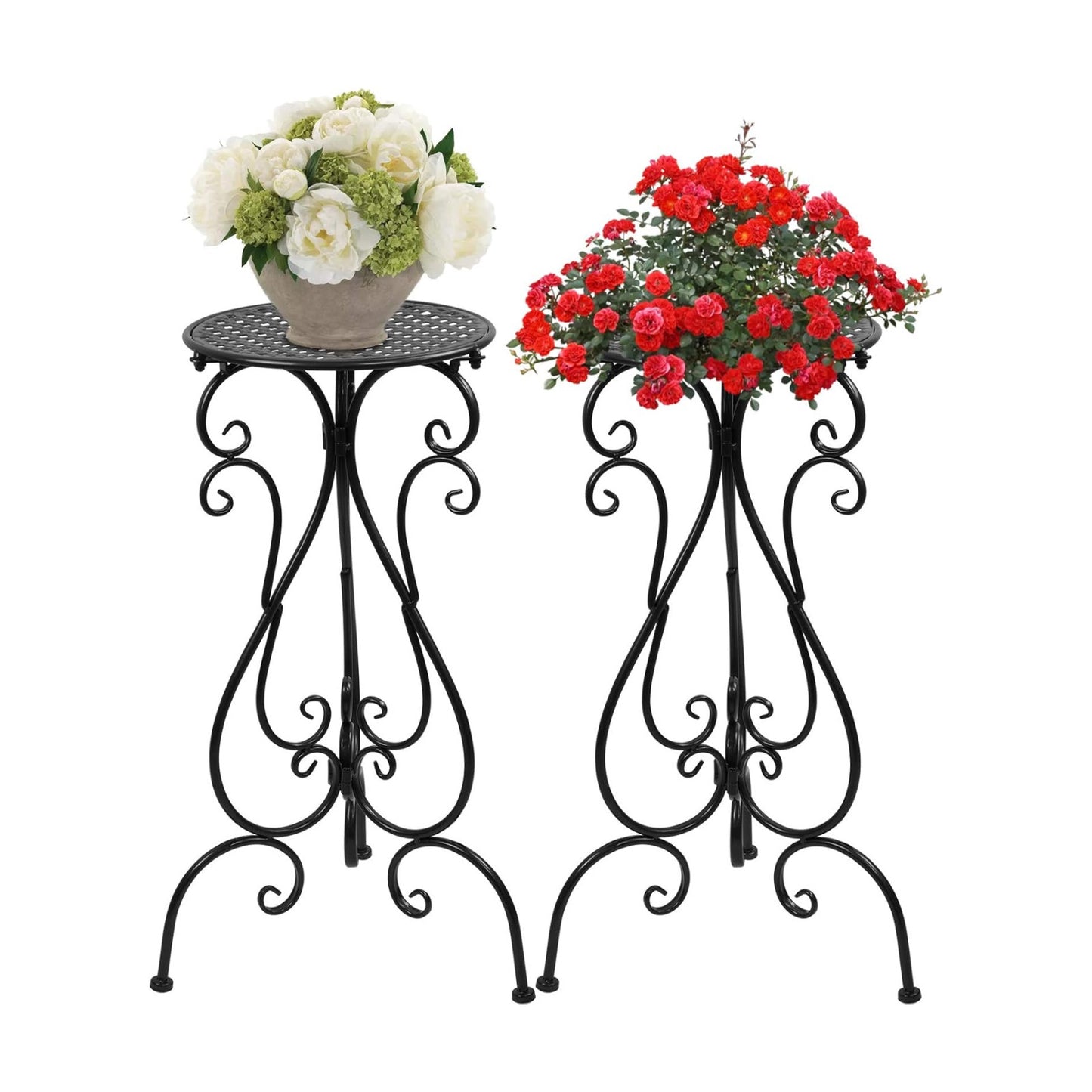 NAKUPE Metal Plant Stands Indoor Outdoor, Heavy Duty Flower Pot stand 22.5 inch Tall, Planter Pedestal Holder Rack for