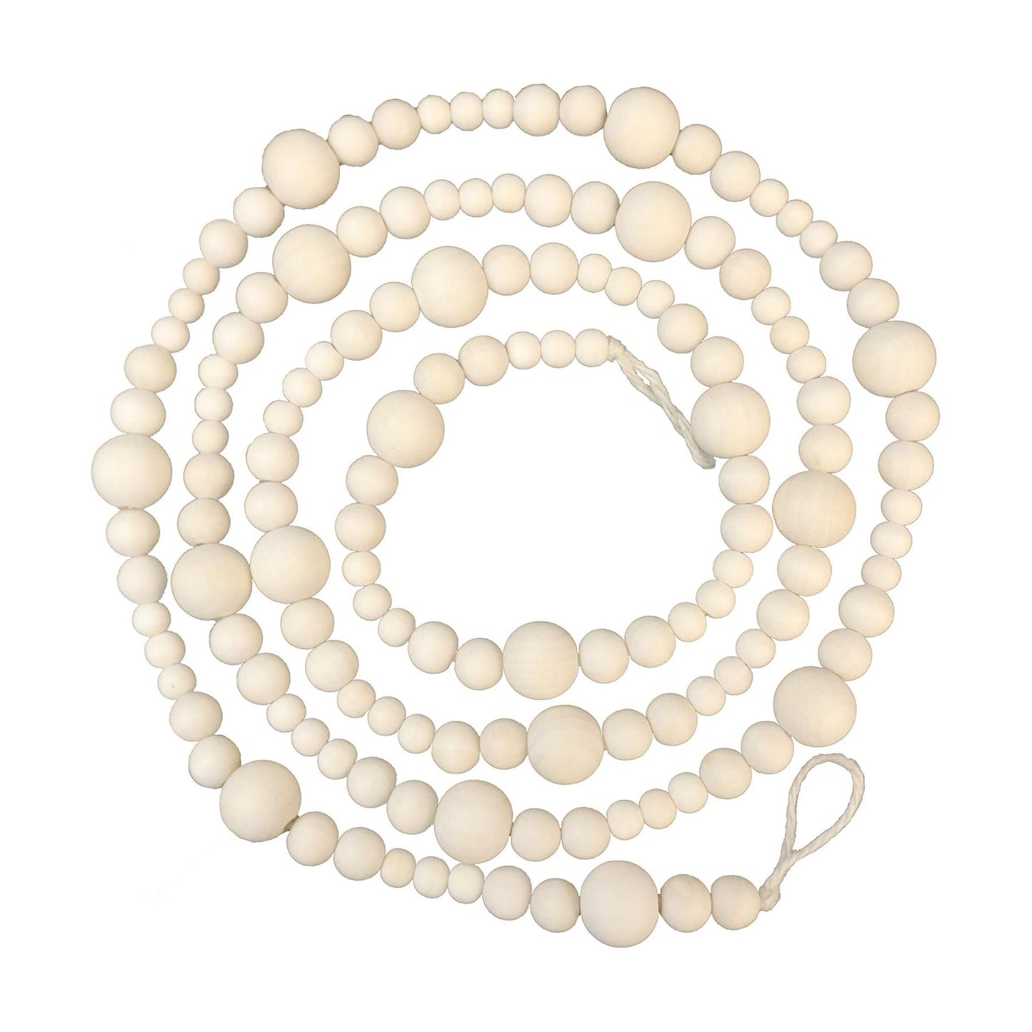 Wooden Beads Garland / Natural / 84 Inch