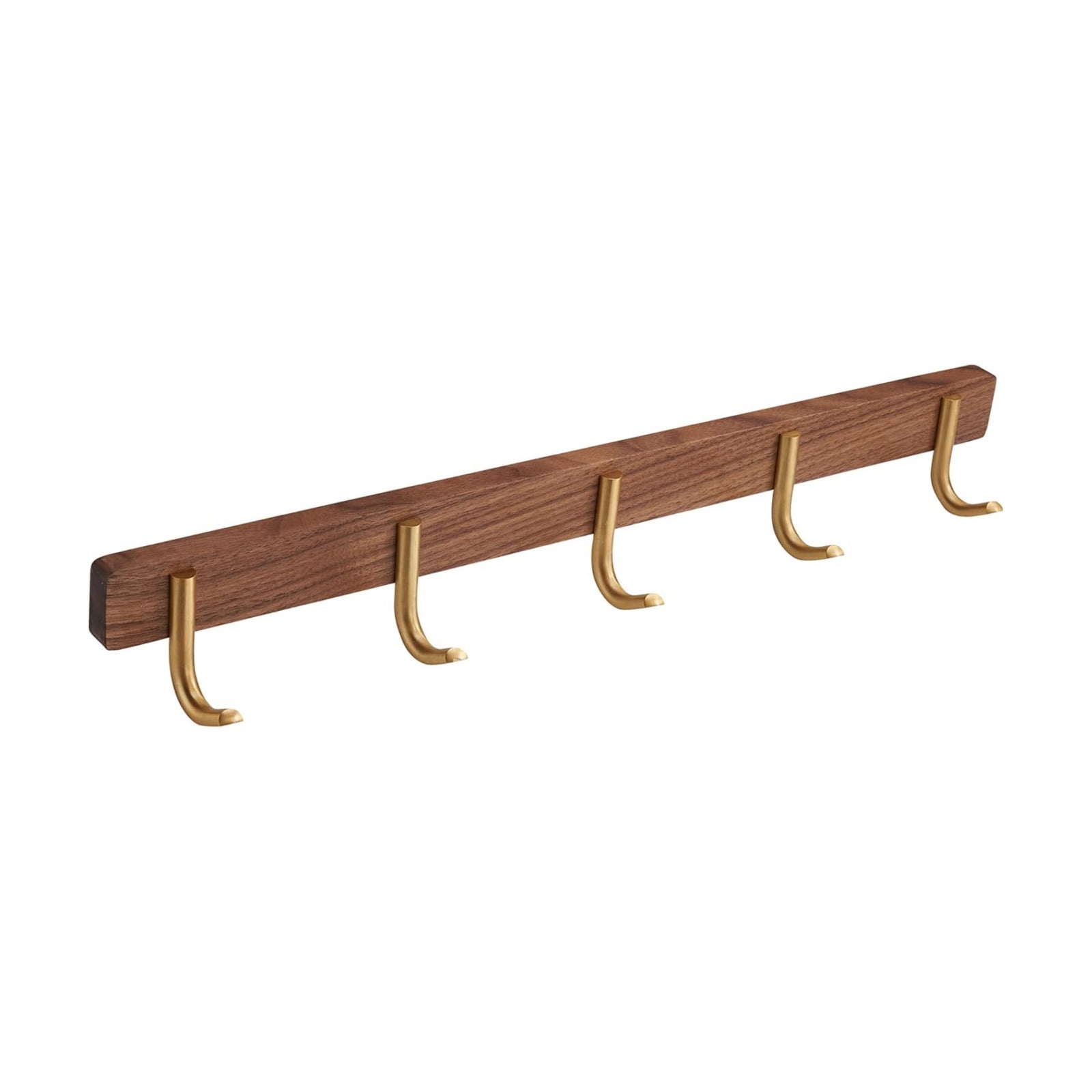 Wall Mounted Coat Rack, 5 Hooks - J Shape | Entryway Hanging Rack with Rustic Hooks for Coat, Scarf, Bag, Towel, Key