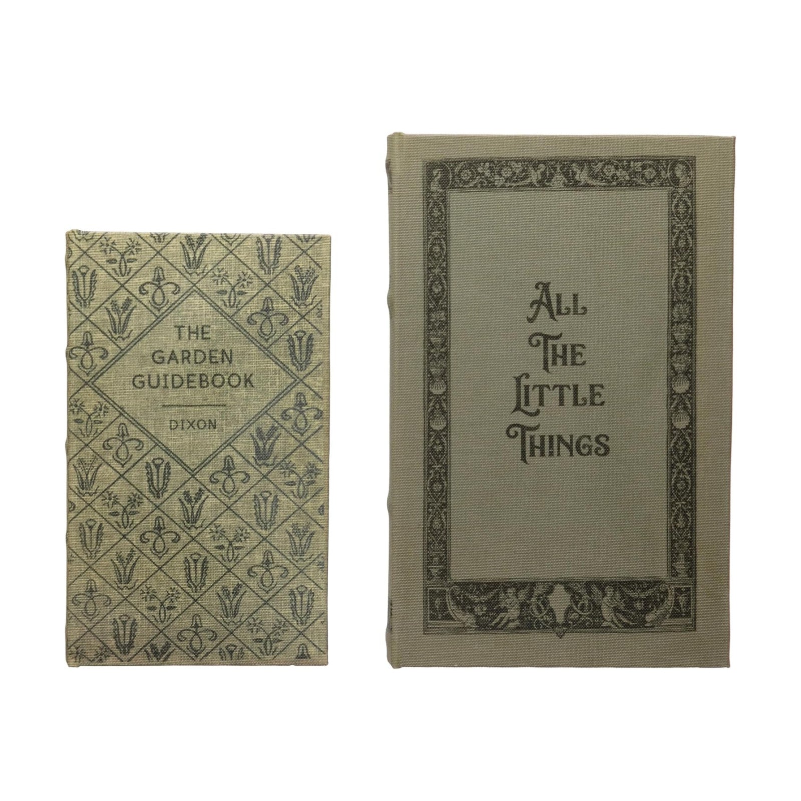 MDF & Canvas Book Storage Boxes / Set of 2