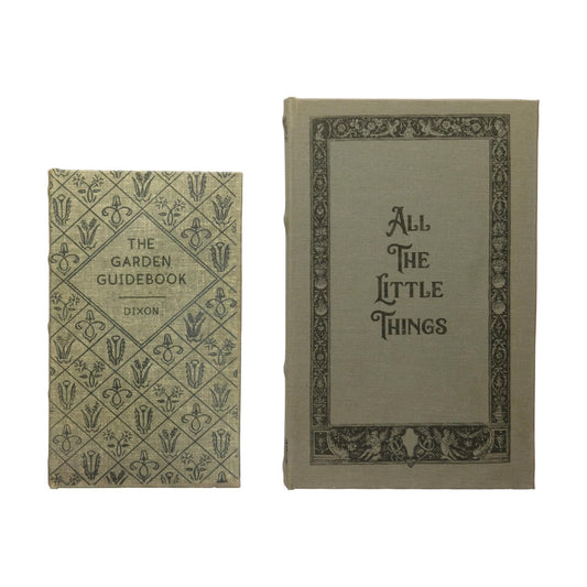 MDF & Canvas Book Storage Boxes / Set of 2