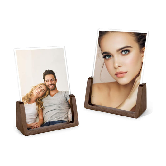 Rustic Wood Picture Frames / Vertical + Vertical / 4 x 6 / Set of 2