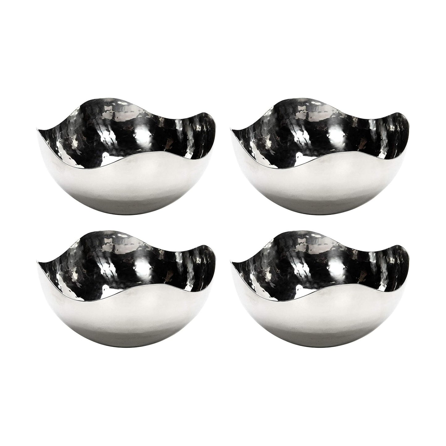 LED Candles / Finish Metal Bowl Diameter / 5.75"D x 4 Count / Silver / 5.75 Inch / Set of 4