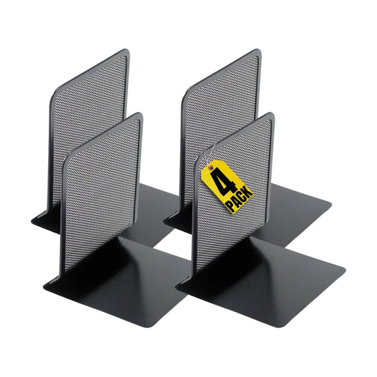 Metal Mesh Bookends Heavy Duty / Matte Black