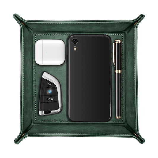 Valet Tray Desktop Storage Organizer / Dark Green