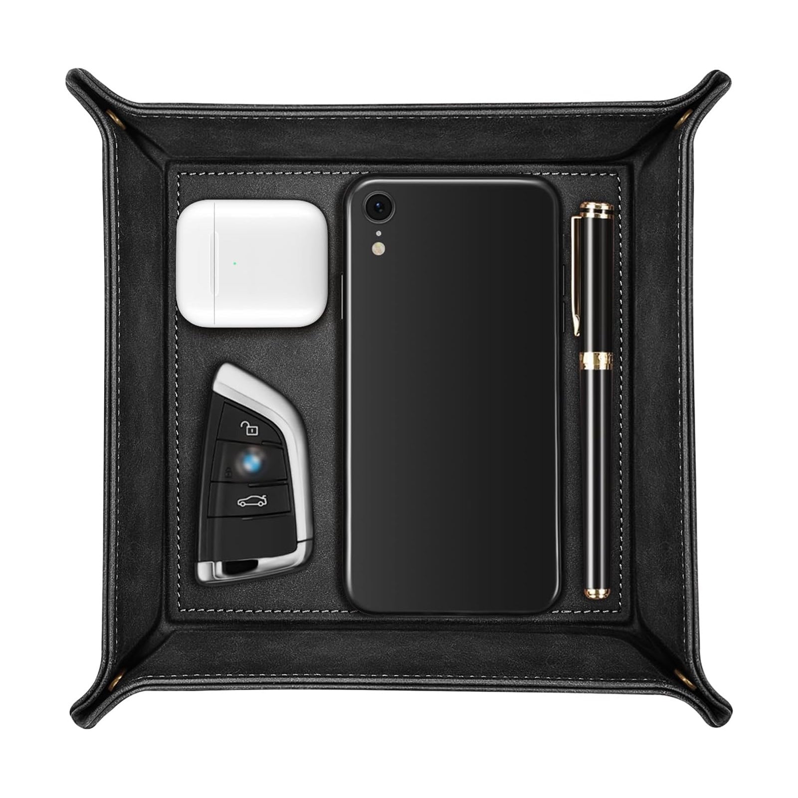 Valet Tray Desktop Storage Organizer / Black