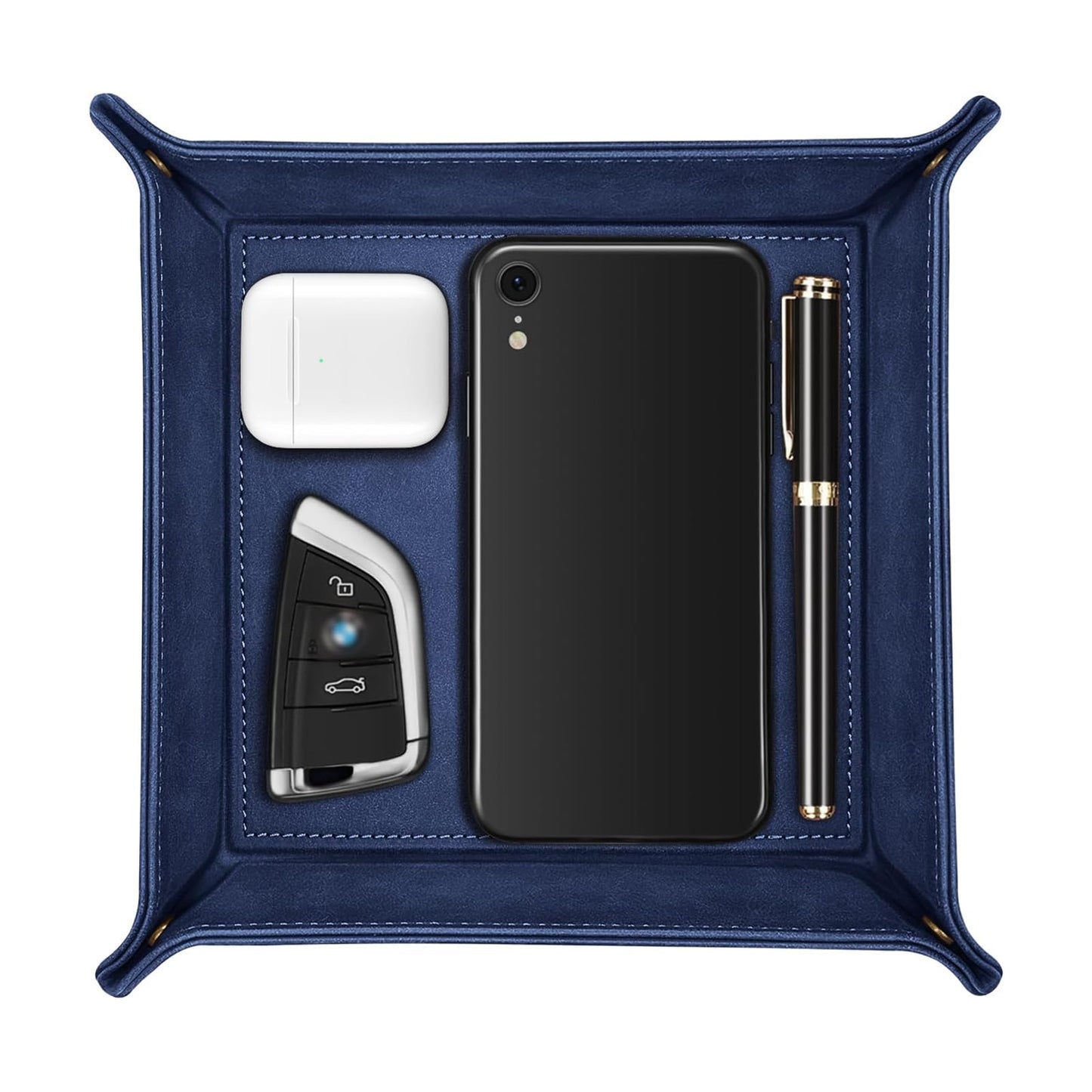 Valet Tray Desktop Storage Organizer / Dark Blue
