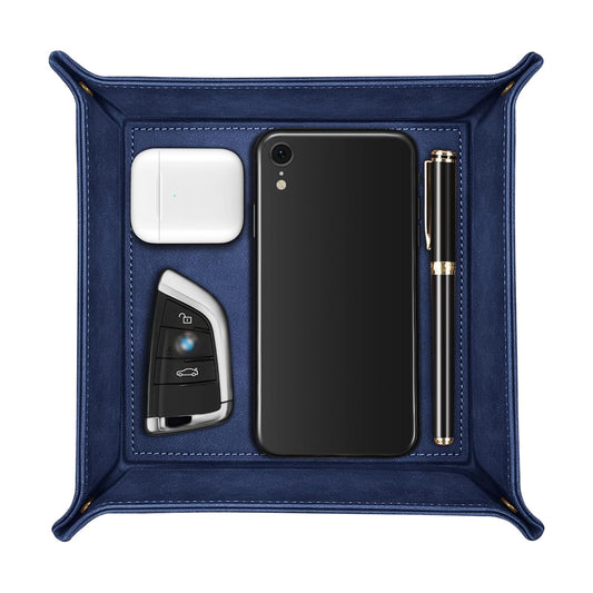 Valet Tray Desktop Storage Organizer / Dark Blue