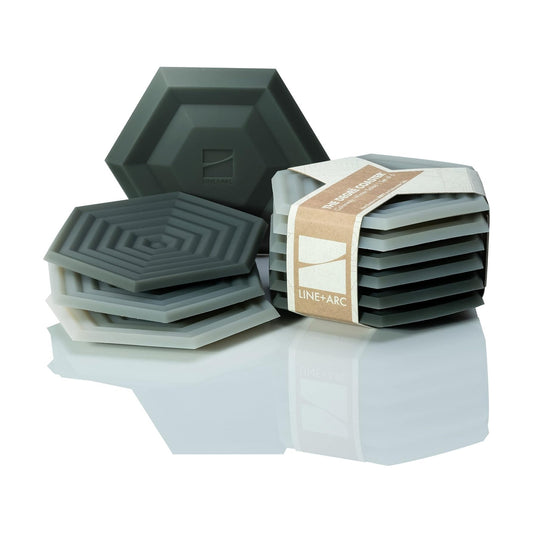 Extra Thick Silicone Coasters . Waterproof Anti-Stain Dishwasher-Safe / Winter Salad