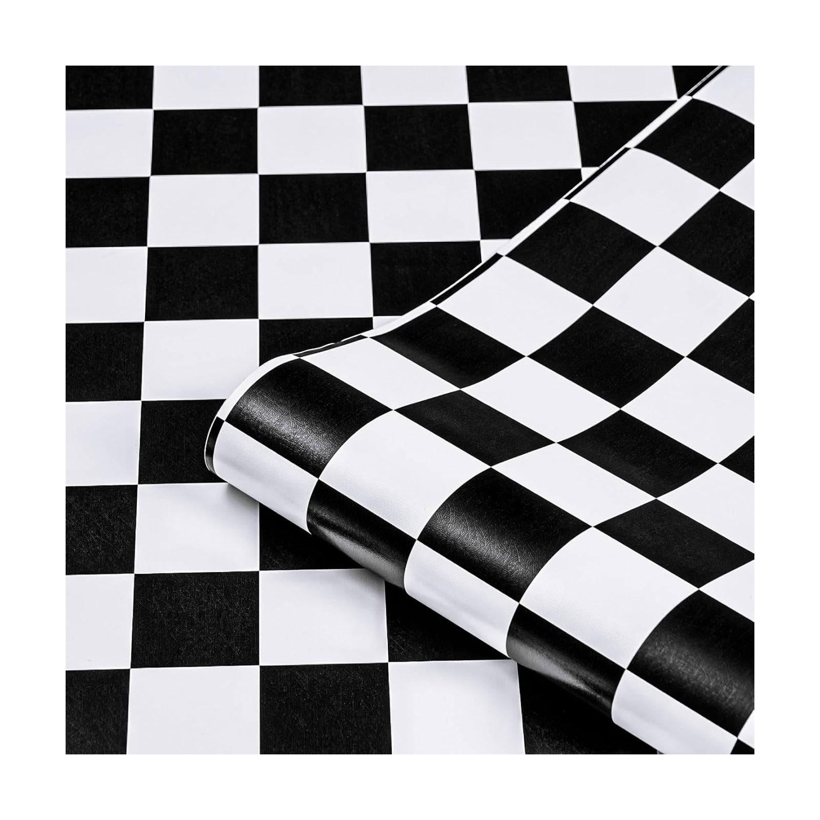 17.7''x197'' and White Peel and Stick Wallpaper Self Adhesive Removable Contact / 17.7 x 197 / Black