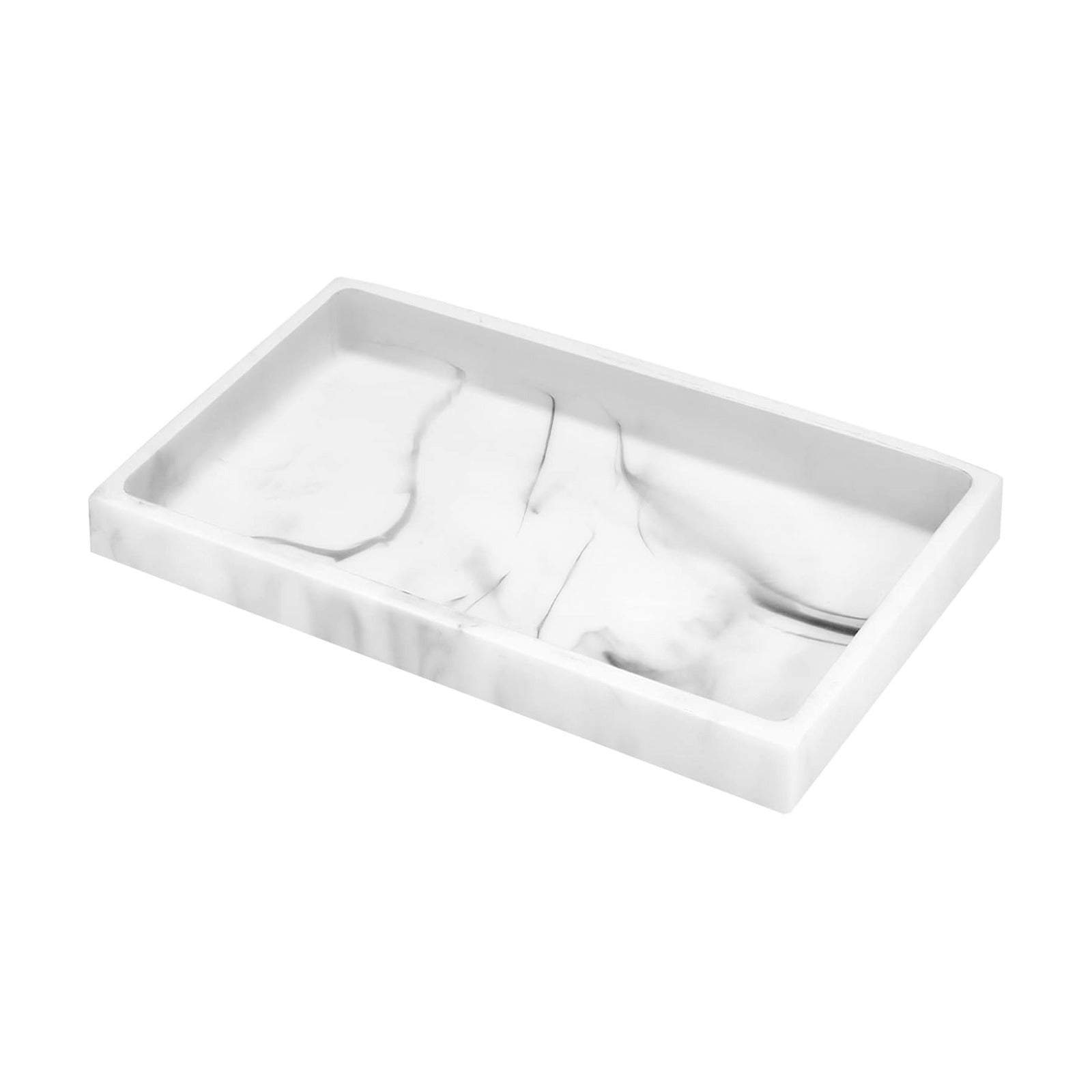 Bathroom Vanity Tray / Marble White / M