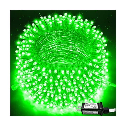 JMEXSUSS 91.5ft Connectable 250 LED Green Christmas String Lights Indoor