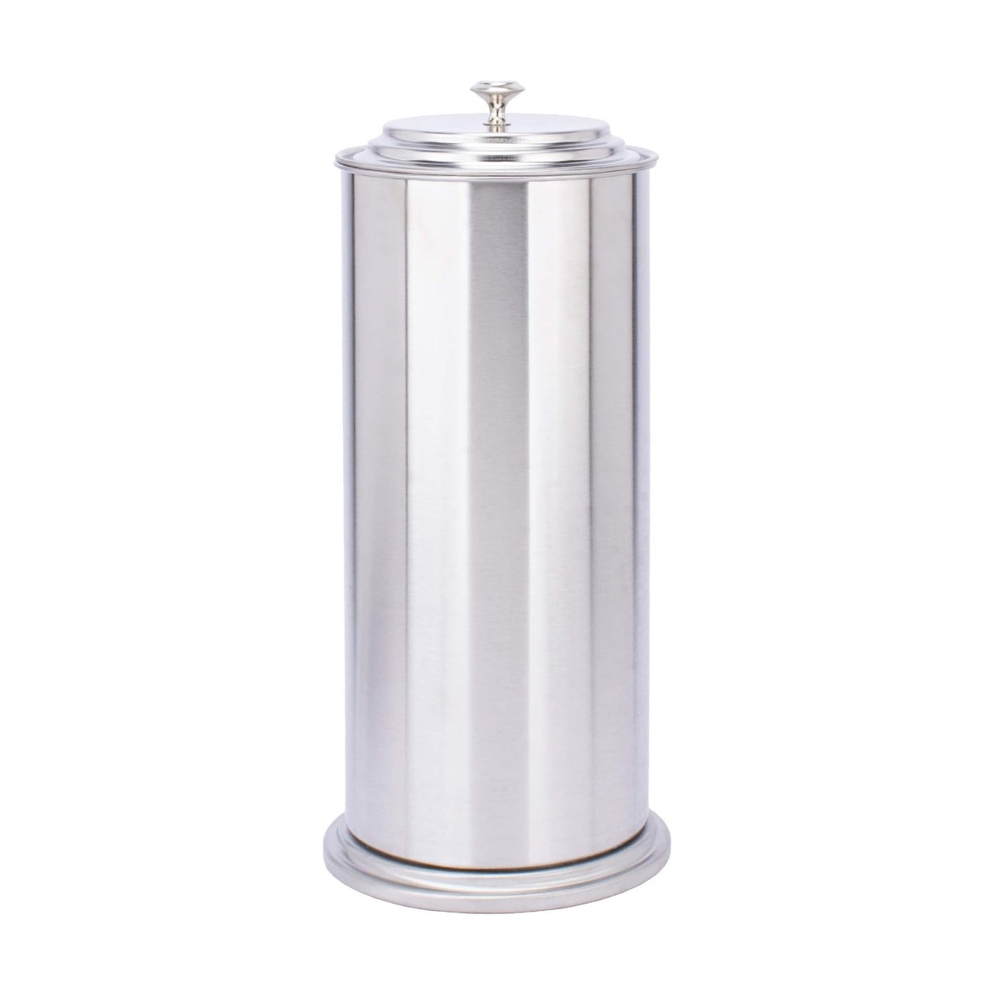 JS Jackson Supplies Free Standing Extra Large Toilet Paper Holder - Stainless Steel