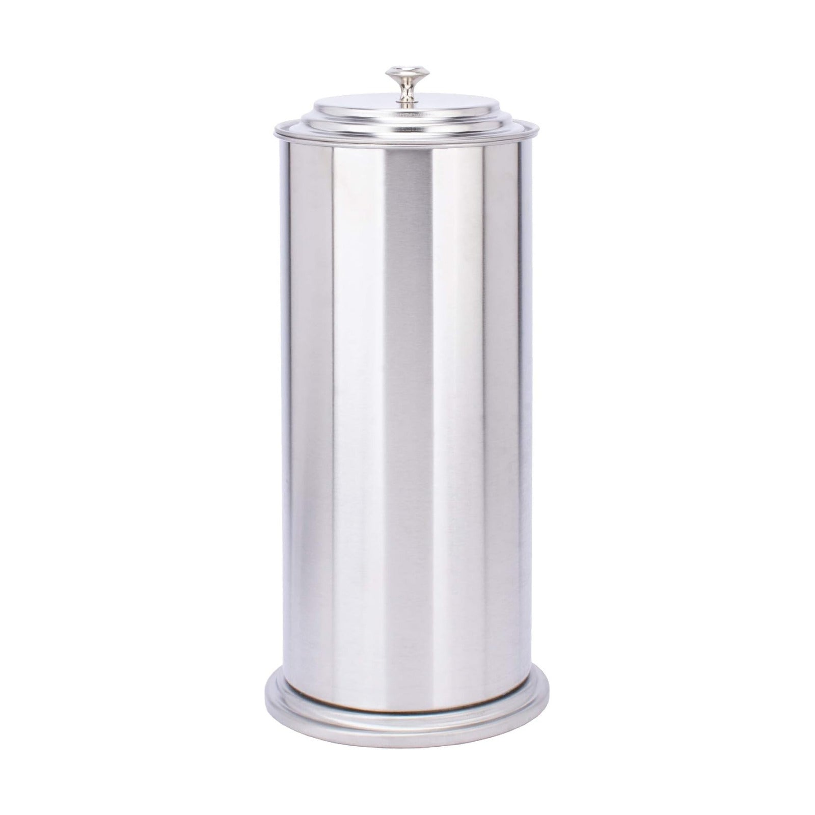 JS Jackson Supplies Free Standing Extra Large Toilet Paper Holder - Stainless Steel