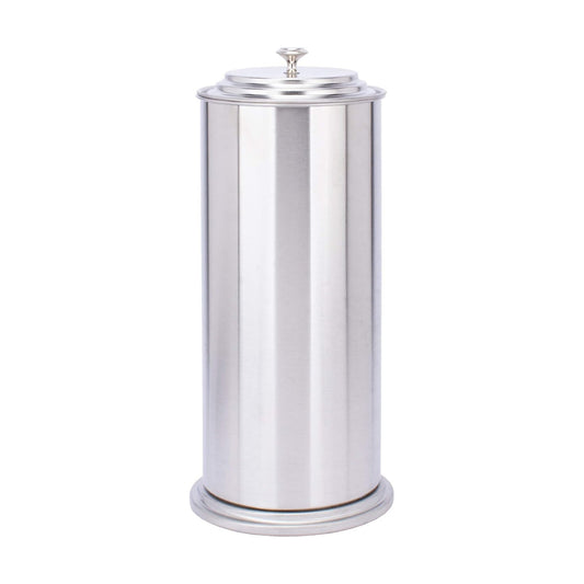 JS Jackson Supplies Free Standing Extra Large Toilet Paper Holder - Stainless Steel