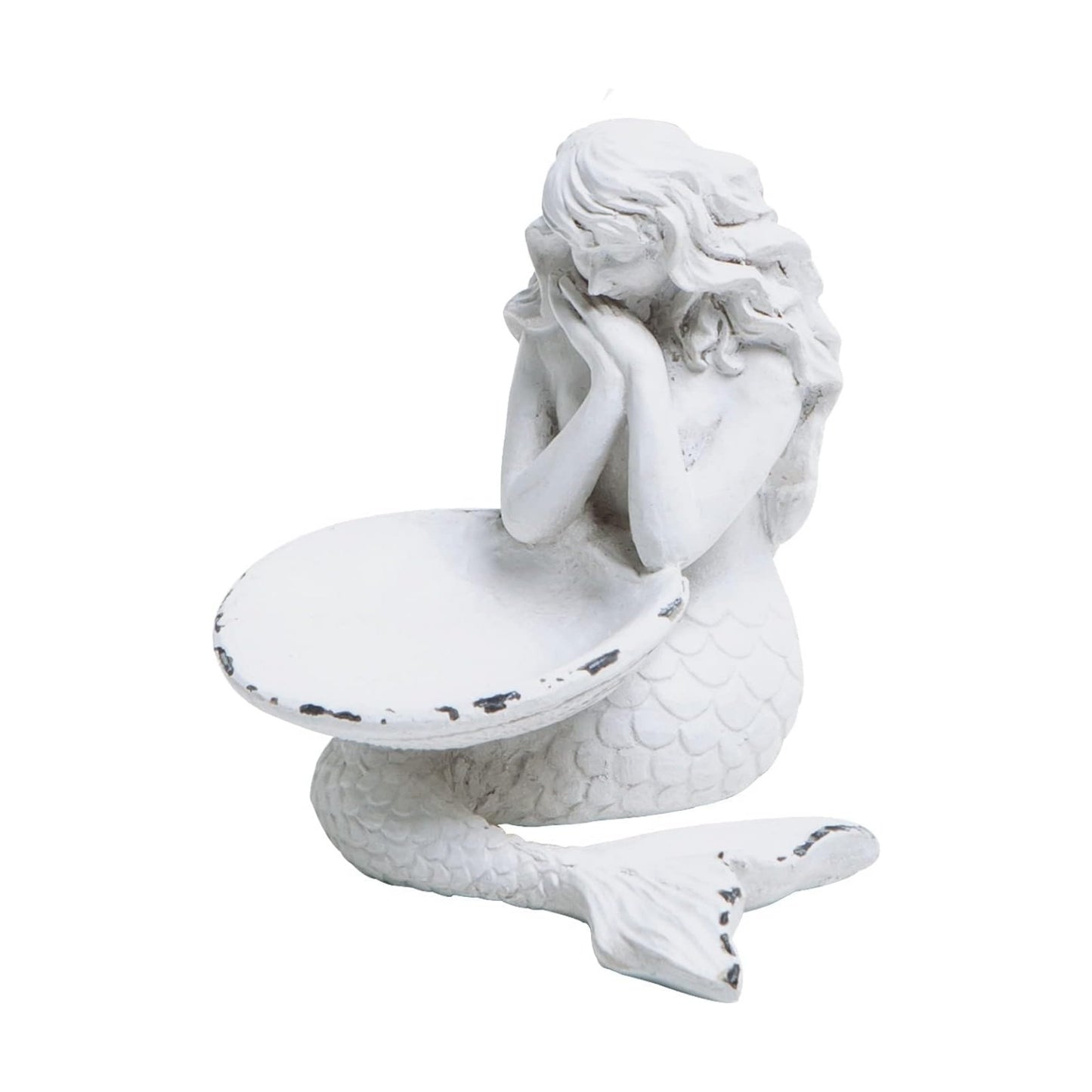 Vintage Small Figurine Ring Holder / White