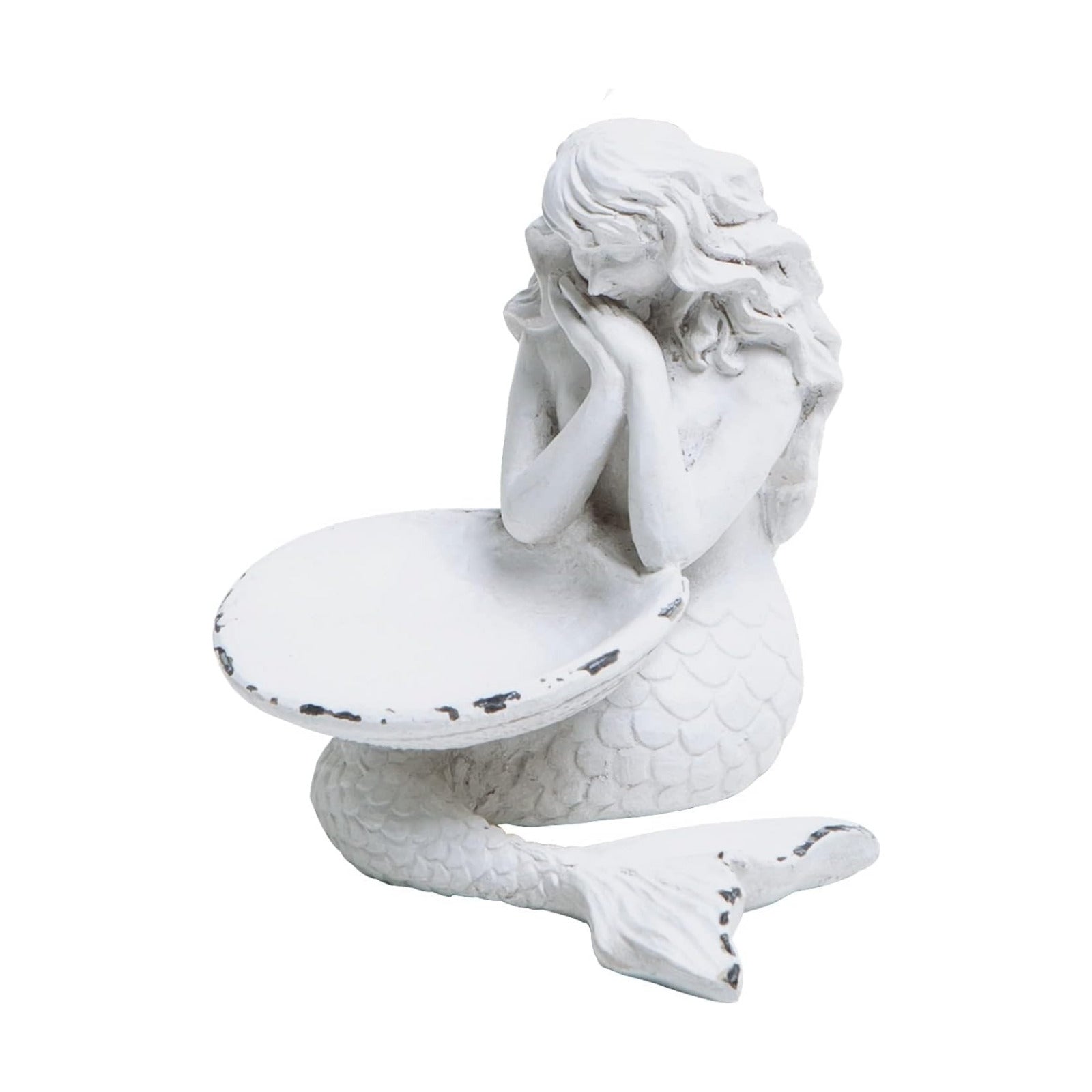 Vintage Small Figurine Ring Holder / White