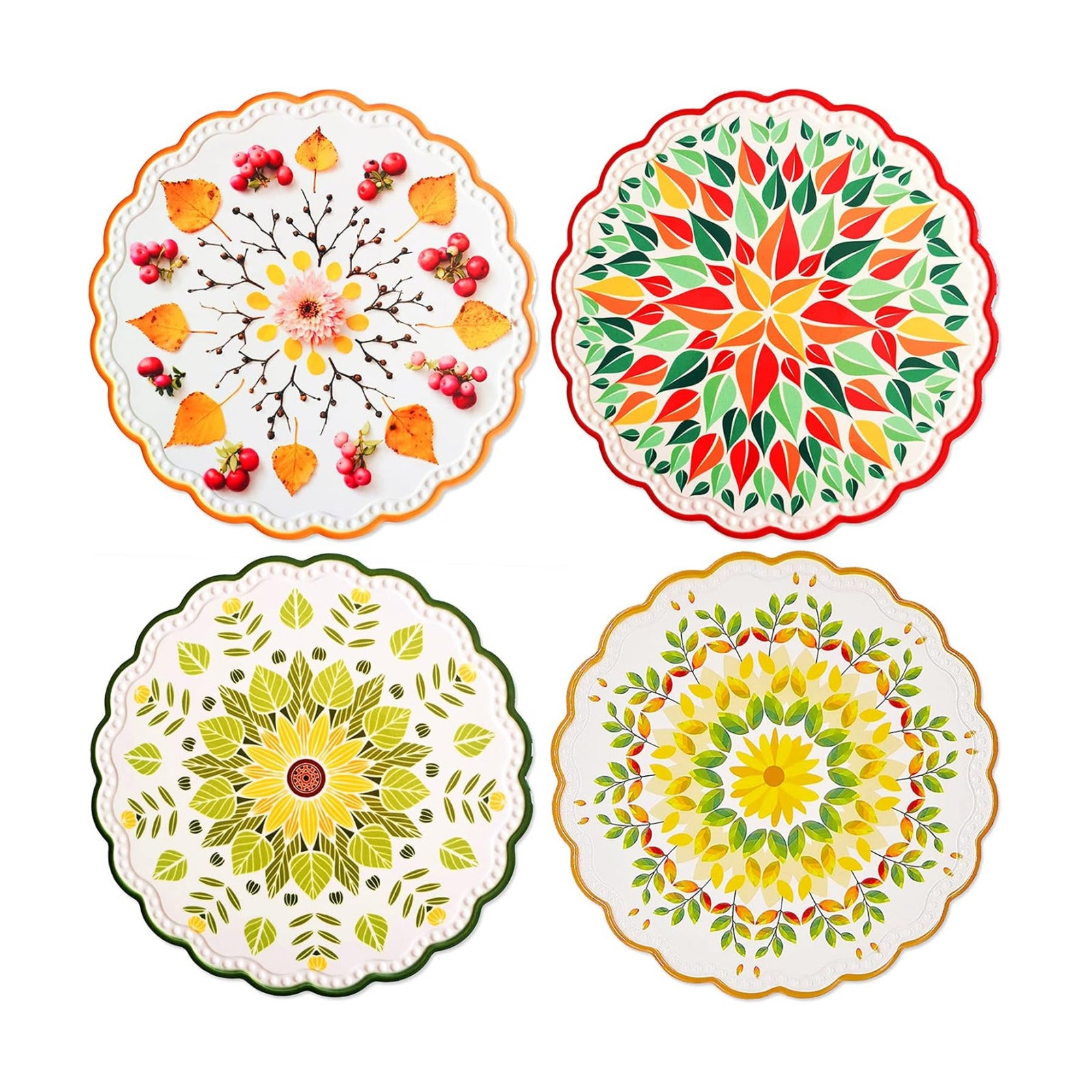 Ceramic Stone Trivets for Hot Pots and Pans, Versatile Trivet with Cork Base, Heat Resistant Mats for Countertop