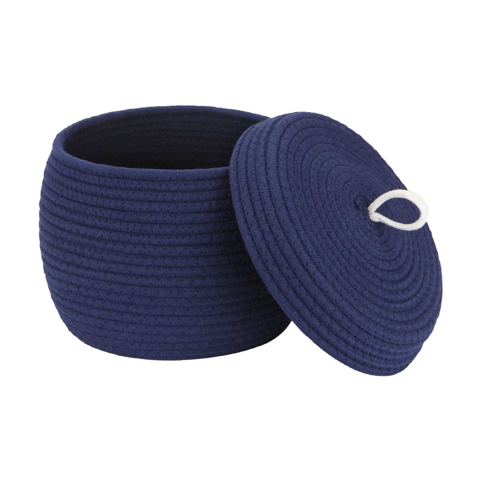 Decorative Woven Storage Bin / Small / Dark Blue