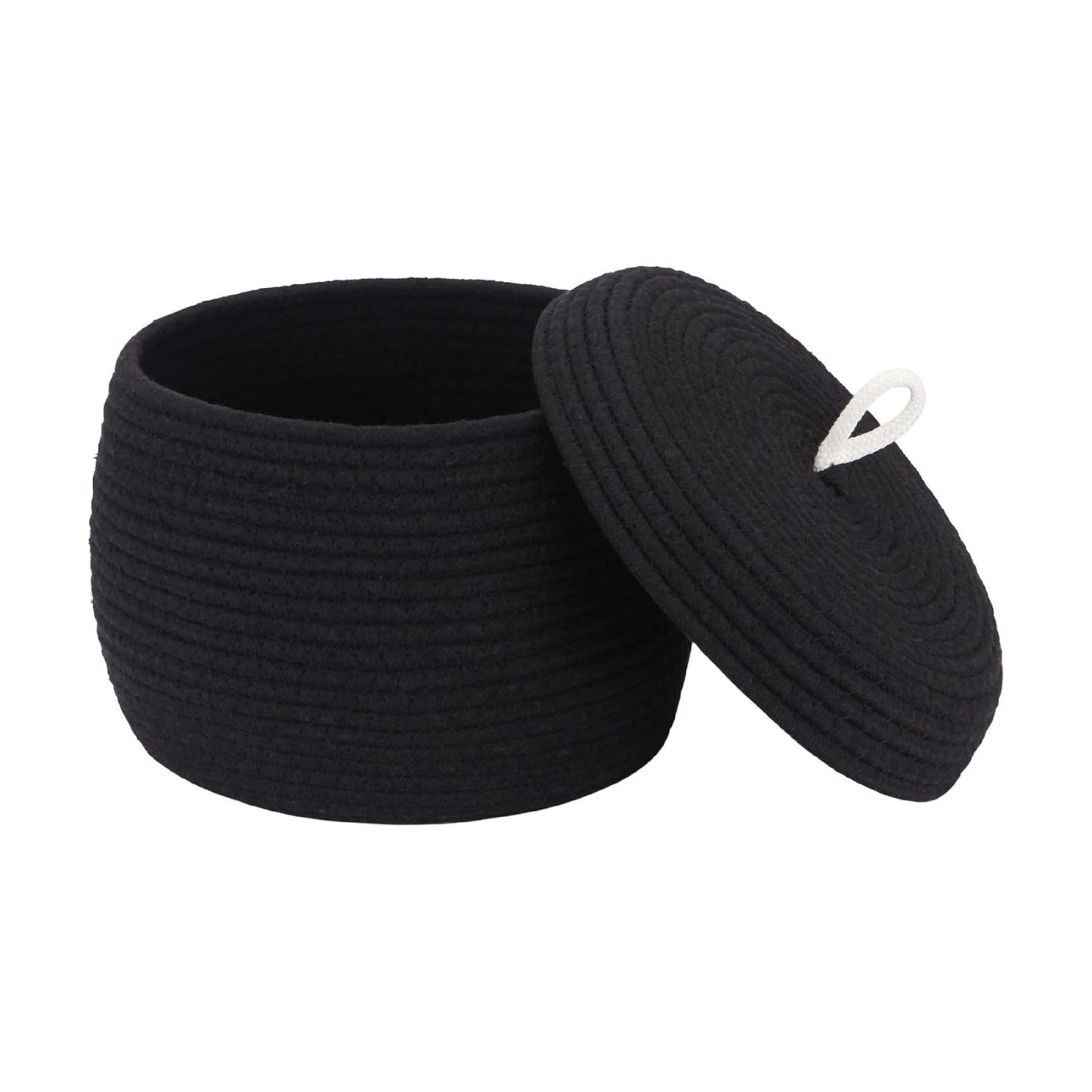 Decorative Woven Storage Bin / Small / Black