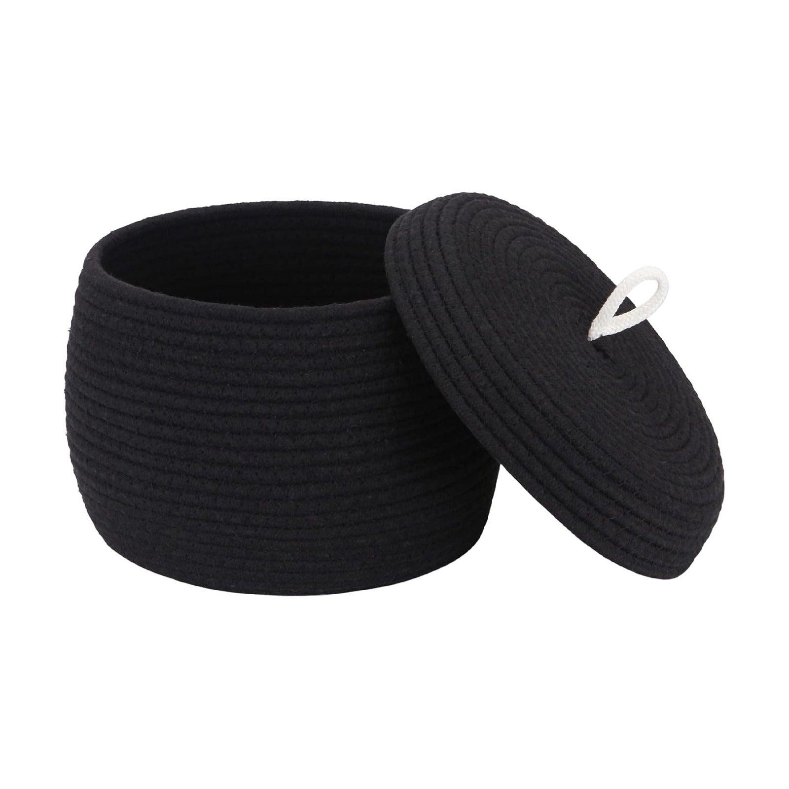Decorative Woven Storage Bin / Small / Black