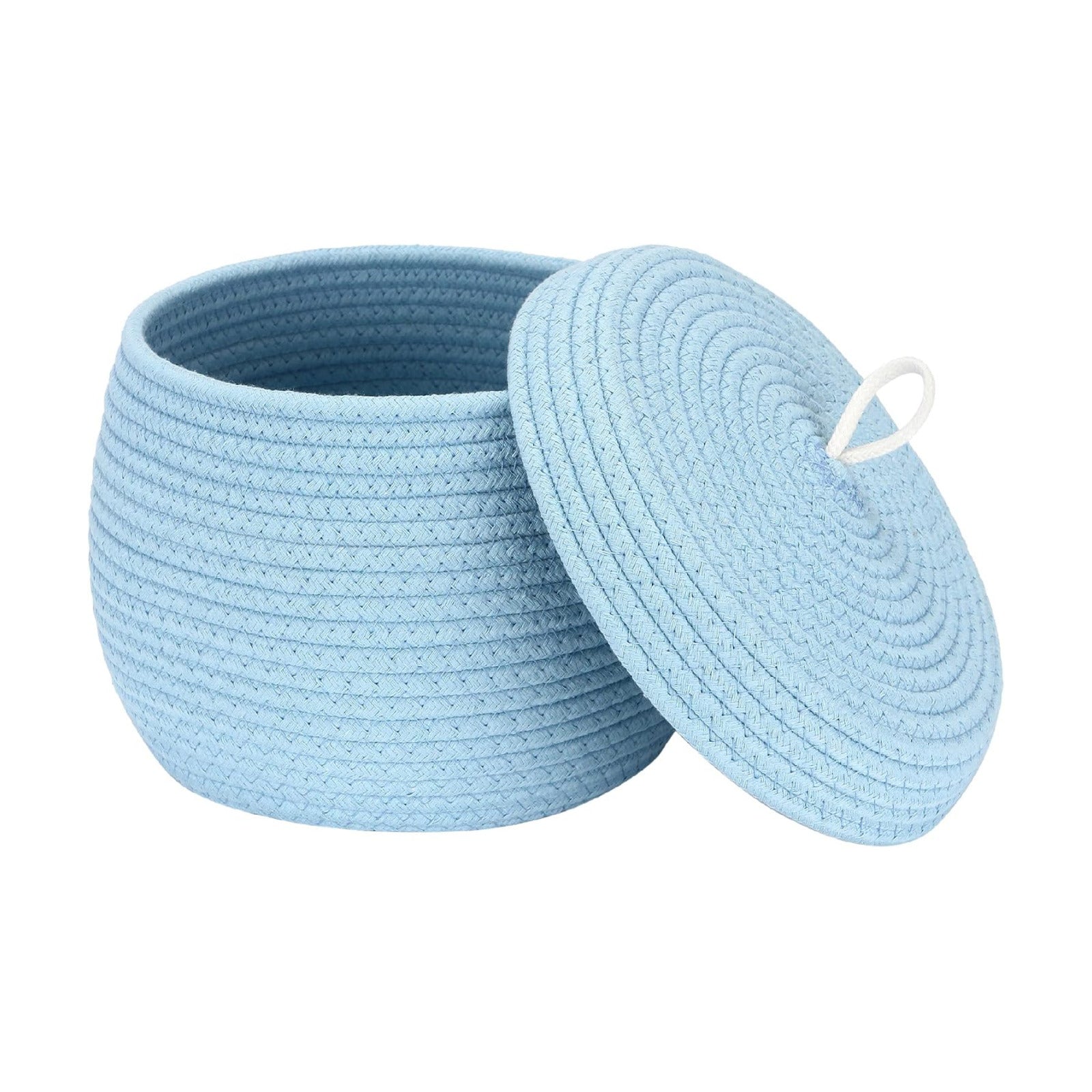 Decorative Woven Storage Bin / Small / Blue